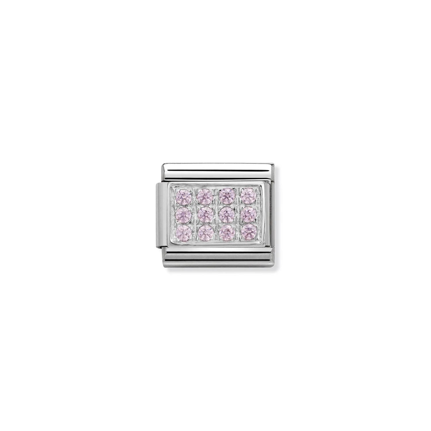 Pave 925 sterling silver and CZ Pink